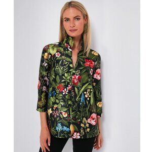 Tuckernuck Noir Blooming Botanical Margot Top Size XXL
